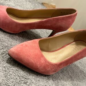 Women's Pink Suede Heels